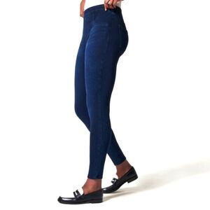SPANX Jean-ish Ankle blue jean pull on flexible Leggings Xsmall
